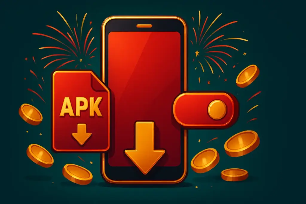 F7777 APK install screen on Android with settings toggle